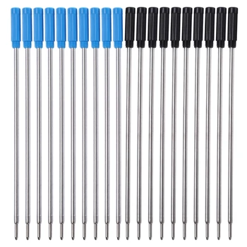 10 Броя пълнители за химикалки, черно и синьо за презареждане за метални химикалки