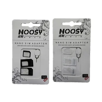 10 комплекта 4 в 1 Noosy Нано адаптер за sim-карти + адаптер за Micro Sim карти + Стандартен адаптер за СИМ карта за iPhone