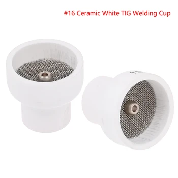 1БР 16 # Бялата керамична дюза от алуминиев оксид за WP9/20/17/18/26 Заваръчен горелка Tig # 16 бяла Керамична дюза за заваряване TIG