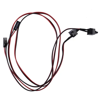 2 Комплект 2-за контакт на захранващ кабел SW PC-Бутон за включване/изключване ATX Тел компютърен ключа 45 см