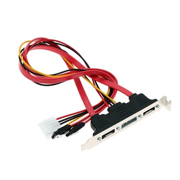 2X PC САМ SATA-ESATA И 4Pin IDE Molex Power PCI Конектор конектор на Кабела В Пълен Ръст За външен твърд диск