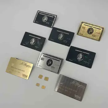4428 Изработени по поръчка на засилена кредитна карта с магнитна лента, изработена по поръчка на банката-участник от черен метал