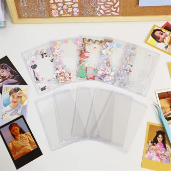 5 бр. Прозрачна корица за картички Idol, Фотоалбум Polaroid, стикер във формата на звезда, Декоративна защитно покритие, канцеларски работи