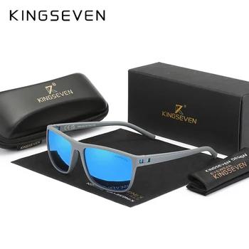 Kingseven Слънчеви Очила С Огледални Лещи За Мъже И Жени HD Поляризация UV400 Очила За Защита на Очите Обяснение за Търкане Дизайн Точки