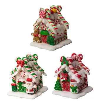 Led Коледно заключване Празнични украси Коледна Нажежен къща за празника Коледа Детска Хол Украса спални