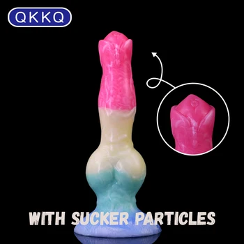 QKKQ Секс играчки Anal plug Fantasy Dog вибратор, Секс играчки за жени, Анални Masturbators Чудовище вибратор Играчки за гей Анален накрайник Игри за възрастни 18