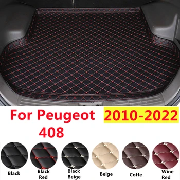SJ Професионален Подложка За Багажника за Кола, Подходящ За Peugeot 408 2010-2011-2012-2022 XPE Кожена Подплата За Опашката, Задната част на Товарен Тампон, Водоустойчиви Високата Страна