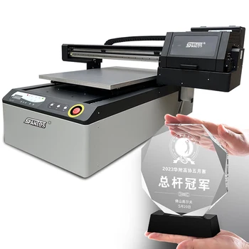 Tablet UV принтер 9060 6090 6090 Uv-планшетная печатна машина А1 с три печатающими глави Uv принтер A1 A2 Xp600