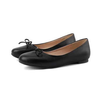 Zapatos De Mujer / 2021 г., Дамски обувки на плоска подметка С кръгло бомбе, Пролетен Дамски Ежедневни обувки без закопчалка на ниски токчета, Много Голям е Размерът на 32-54 M-10