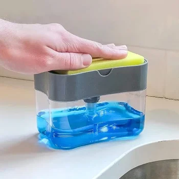 автоматично дозиране система сапун, бутилка за течен сапун кухненска гъба опаковка сапун кухненска гъба опаковка на ръчно сапунена Гъба 5/10 бр.