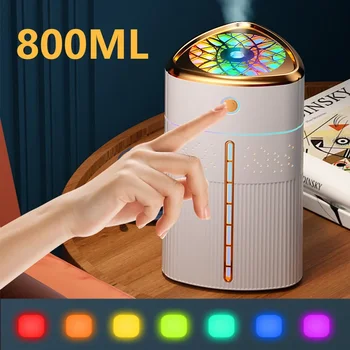 Ароматни Дифузер за Аксесоари за Дома Дифузор Масло Дифузор 7 Цветни Светлини 1000 МЛ Овлажнител на Въздух, с Лек Аромат на USB