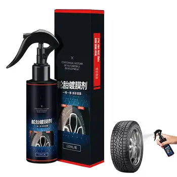 Безопасен и устойчив спрей за придаване на блясък автомобилните гуми, ултра-лъскав спрей за придаване на блясък гуми, Мултифункционален спрей за грижа за гуми и джанти