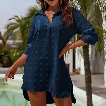 Блуза, топ, туники, шифоновый жилетка с дълъг ръкав, свободна плажно облекло, бански, секси рокля, риза Бански костюми, Дамски 2023