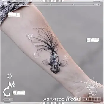 Водоустойчив Здрава Татуировка Сив Цвят CarpTemporary Tattoo Sticker Секси Babes Фалшиви Татуировки за Жени на Едро Сладко Hotwife Tatoo Art