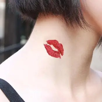Временни татуировки на устните си Секси Babes Татуировка-стикер на едро Art Tatoo Сладко Hotwife Татуировка Фестивални етикети Фалшиви татуировки за жени