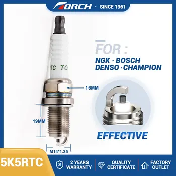 Горелка свещи 5K5RTC е Съвместим със Свещ BCPR5ES за F000KE0P03 Champion RC12YC Denso K20PR-U11 за Компоненти на двигатели