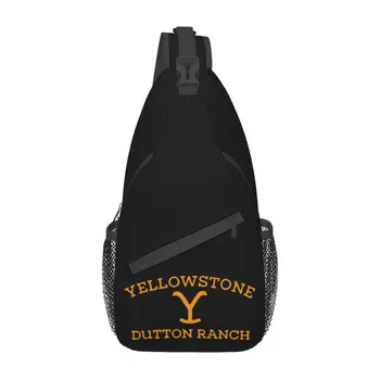 Готини чанти-слинги Yellowstone Дътън Ranch за пътуване, туризъм, мъжки гърдите раница през рамо, дневна раница през рамо