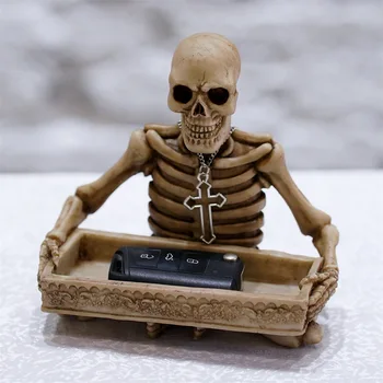 Готическата имитация на древния скелет, слот за съхранение, малък на тавата за съхранение на бижута, За декорация на масата, малка нов състав