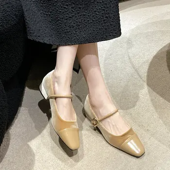 Дамски летни мода на платформата, сексуална Ежедневни обувки на плоска подметка с преминаването отворени пръсти, черна квадратна обтегач на прост основно стил Мери Джейн