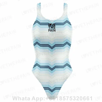 Женски-шарени бански Love The Pain 2022, едно парче бански с отворен гръб, секси плажни дрехи за отслабване, лятна реколта бански костюми