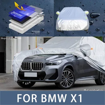 За BMW X1 Външна защита на Пълни автомобилни седалките Снежна покривка козирка Водоустойчив Прахозащитен външни Автомобилни аксесоари