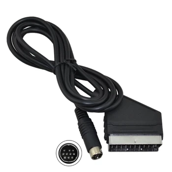 Кабел Scart дължина 1.8 m/5,9 метра, кабел RGB, видеокабель, 20-пинов конектор за игралната конзола за Sega Saturn