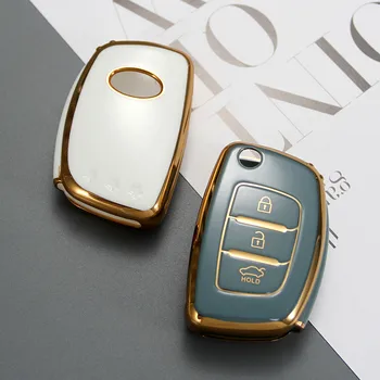 Калъф за ключове от кола от TPU за Hyundai Сгъваем Langdong Shell, име, цифра, аксесоари IX25 Таня IX35 Tucson Sportage