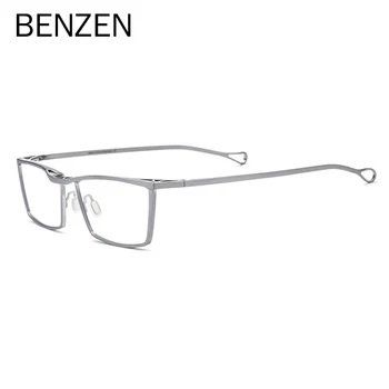 Квадратна рамки за очила от чист титан BENZEN, Мъжки Ретро Vintage слънчеви Очила за късогледство, Оптични Рамки за очила, Очила 5887