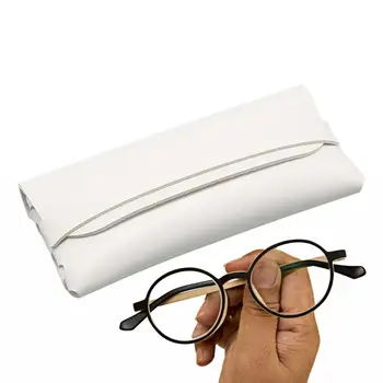 Кожен калъф за очила Кожен калъф за слънчеви очила, Водоустойчив и устойчив на абразия преносим кожен калъф за очила се побира в джоб на раница