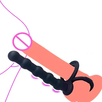 Колан с Вибратор Анален Накрайник Еротичен Масажор на Простатата Секс Играчки За Мъже Двойки на Гей Секс-Шоп Анални Мъниста Инструменти За Възрастни Удоволствието 18+ БДСМ