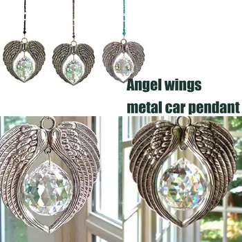 Крилата на Ангела Сърцето на Crystal Suncatche Прозорец Окачен украшение Дъга на Производителя на превозното Чар Градина Декорация на дома