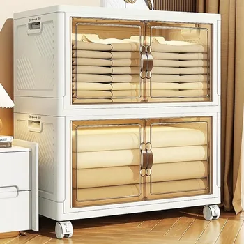 Кутия за съхранение на дрехи Штабелируемые кутии за съхранение с вратички за шкафове-организаторите и съхранение на домашната кухня, Офис кутии-организаторите