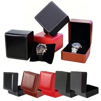 Кутия За Часовници От Изкуствена Кожа Изискан Дисплей За Часа Опаковъчна Хартия За Съхранение На Притежателя Часовници Caja Para Relojes Бижутериен Органайзер
