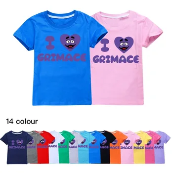 Летни дрехи за малките момичета-гримасников, памучен тениска за момчета, бутик за детски дрехи, блузи за момчета с кръгло деколте.