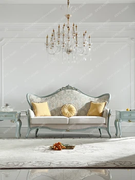 Мебели в пасторальном стил, хол в европейски стил, Романтична Малък апартамент, Жаккардовая Фланелен плат от масивно дърво, разтегателен Занаятите P6