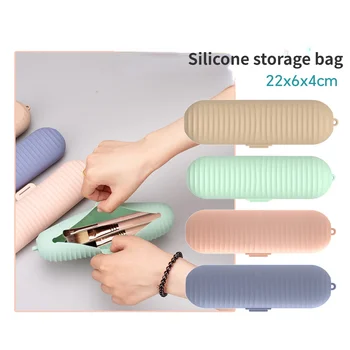 Многоцелеви преносим кутия за съхранение на Solicone, по-голямата голям пътна чанта за съхранение на моливи за вежди, косметичка за тоалетни принадлежности