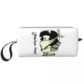 Мультяшная косметичка Mafalda, косметичка, пътна чанта за тоалетни принадлежности, Чанта-органайзер за съхранение, Мъжки Дамски