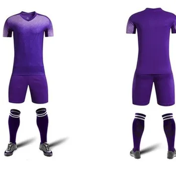 Мъжки футболен форма, футболни тениски, комплекти за оцеляване, празен костюм футболен отбор, номер на печат и име