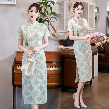 Ново подобрено съвременен китайски традиционната рокля ципао Чонсам за жени