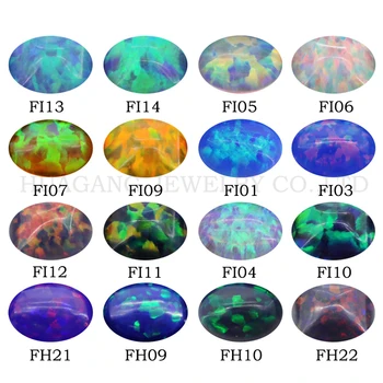 Овална Форма Opal Губим Lab Created скъпоценни Камъни Плоска Основа Кабошон Опаловые Камъни, Полускъпоценни Камъни, Мъниста За Бижута 3x5 мм-7x9 мм