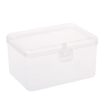 Прозрачна кутия за съхранение с катарама, контейнер за бижута, колие, пръстен, обици