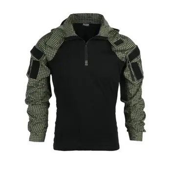 Пролет-есен тактическа риза с качулка за еърсофт оръжия, Цветни Куршум SP2, Нощен Камуфлаж, Тактическа бойна облекло за лов CS.