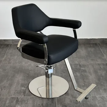 Професионален фризьорски стол за грим, въртящи се педикюрные стол с облегалка, фризьор Stuhl Salon Furniture MQ50BC
