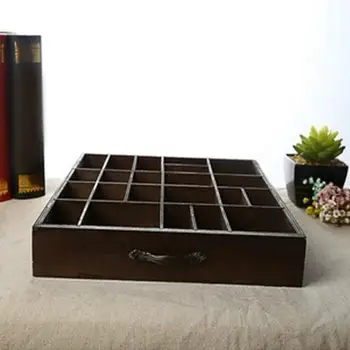 Разделени тава Кутии за съхранение Кутия за художествени занаяти Дървена кутия Органайзер за кухненски плот с Шкаф за дома и офиса
