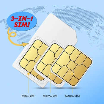 СИМ-карта, 3 в 1 на 1-15 дни, картата за данни на мобилния телефон с обем 1 GB, 4G, Wifi, неограничен Интернет за Камбоджа, Филипините