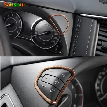 Таблото на автомобила Sansour Ляв и десен бутон за превключване, накладки, пръстен, рамка, подходящ за Nissan Patrol 2017 + аксесоари за автомобили