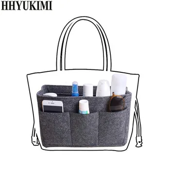 Фетровая чанта-органайзер за чанти, Дамски козметични чанти за грим Orangizer Пътни чанти за съхранение на тоалетни принадлежности Fit Спиди Neverfull
