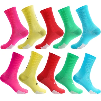 Футболни чорапи за колоездене чорапи Дишащи slip 2023 За баскетбол на открито, не предпазват краката от влага, джогинг, колоездене, футбол, спортен улавяне S