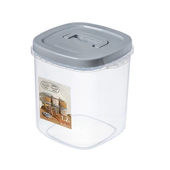 Херметично затворен склад брашно за обем на резервоара 1.2 литра / 5 кг контейнер за съхранение на храна, Херметически контейнер за ориз с мерным чаша, контейнер за люспи