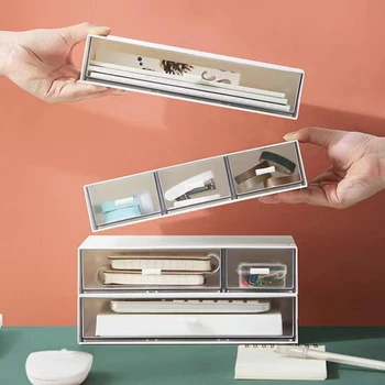 Чекмеджето за настолни козметични кутии за съхранение на Бижута 1/2/3 Окото Здрава Найлонова Творчески Организатор от ABS-пластмаса
